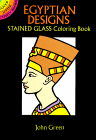Egyptian Designs Stained Glass Coloring Book