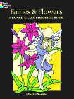 Fairies & Flowers Stained Glass Coloring Book